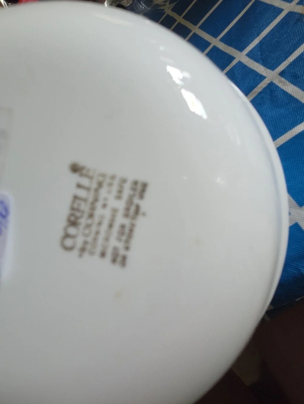 Corelle By Corning White Cereal Bowls, Set Of 4, Blue Floral Pattern